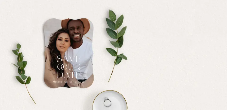 Save the Date Card with Optional Guest Addressing Service