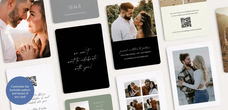 Back of Save the Date Card