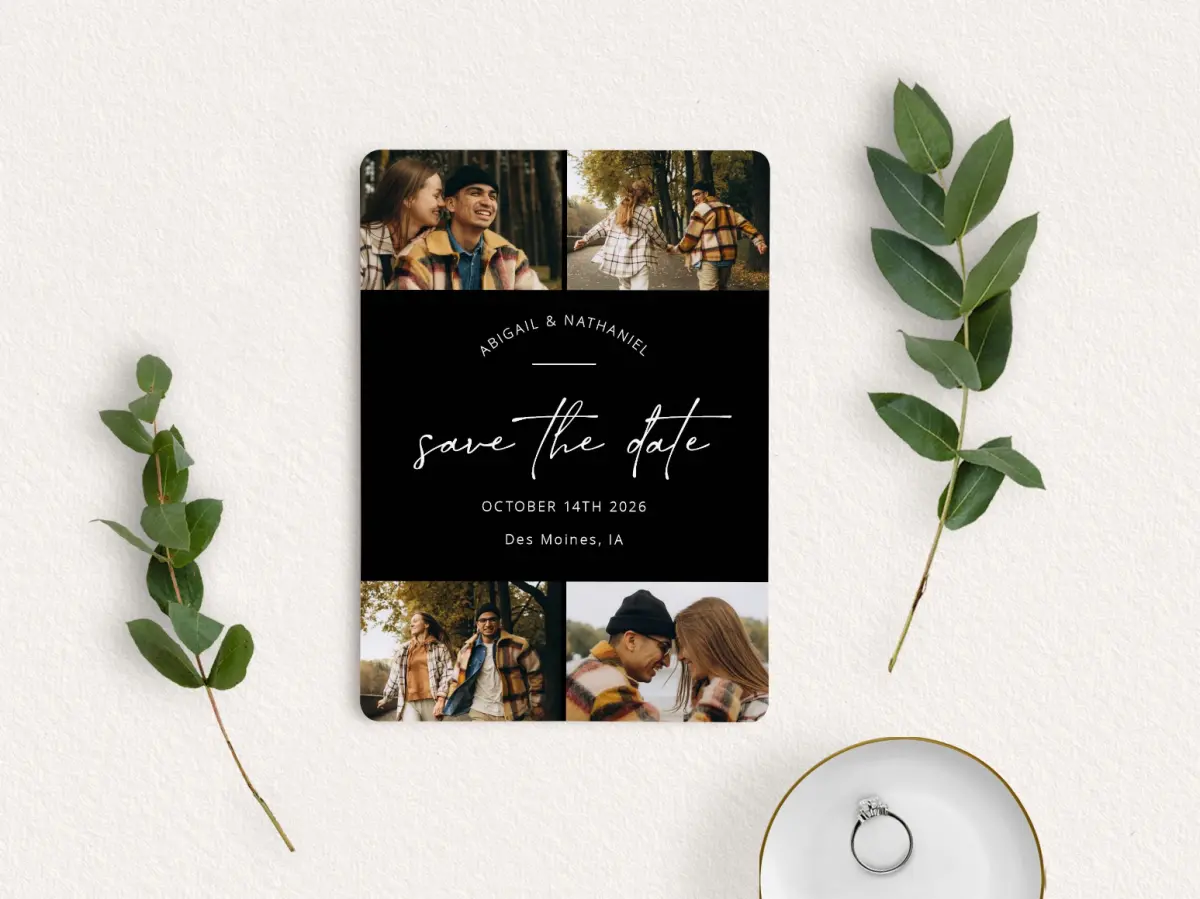 Save the Date Card with Optional Guest Addressing Service