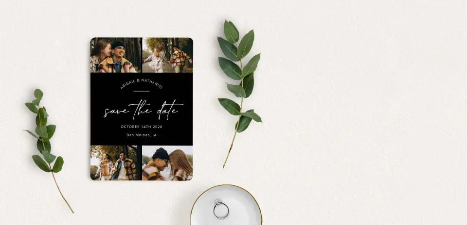 Save the Date Card with Optional Guest Addressing Service