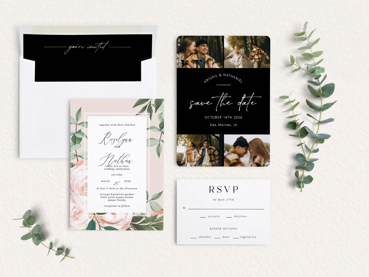Front of Save the Date Card