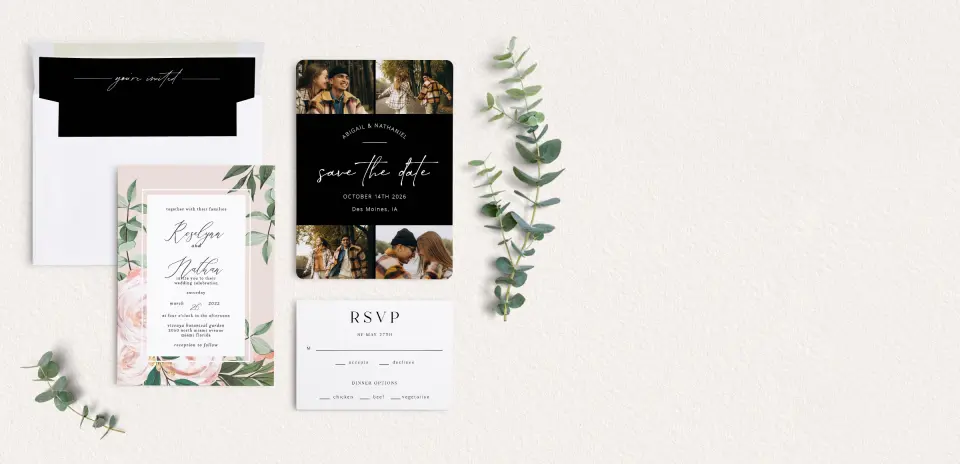 Front of Save the Date Card