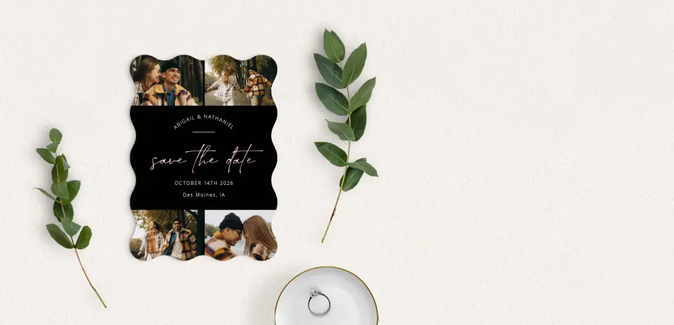 Save the Date Card with Optional Guest Addressing Service