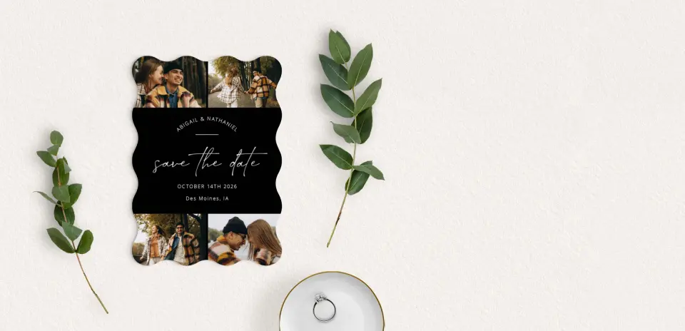 Save the Date Card with Optional Guest Addressing Service