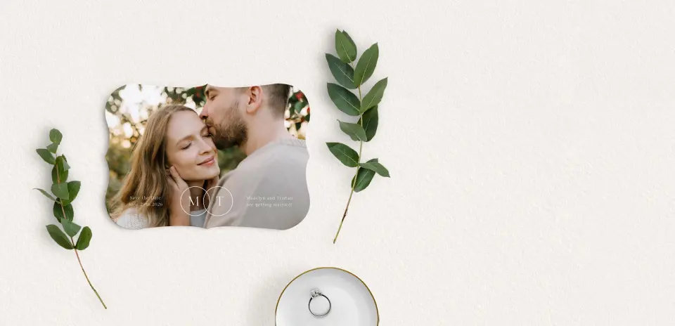 Save the Date Card with Optional Guest Addressing Service