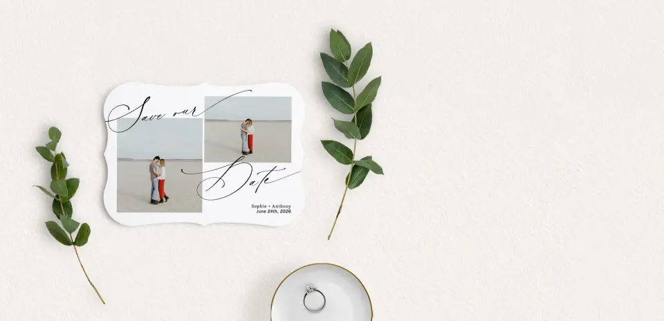 Save the Date Card with Optional Guest Addressing Service