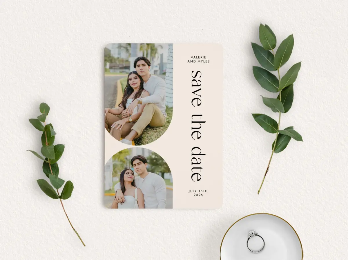 Save the Date Card with Optional Guest Addressing Service