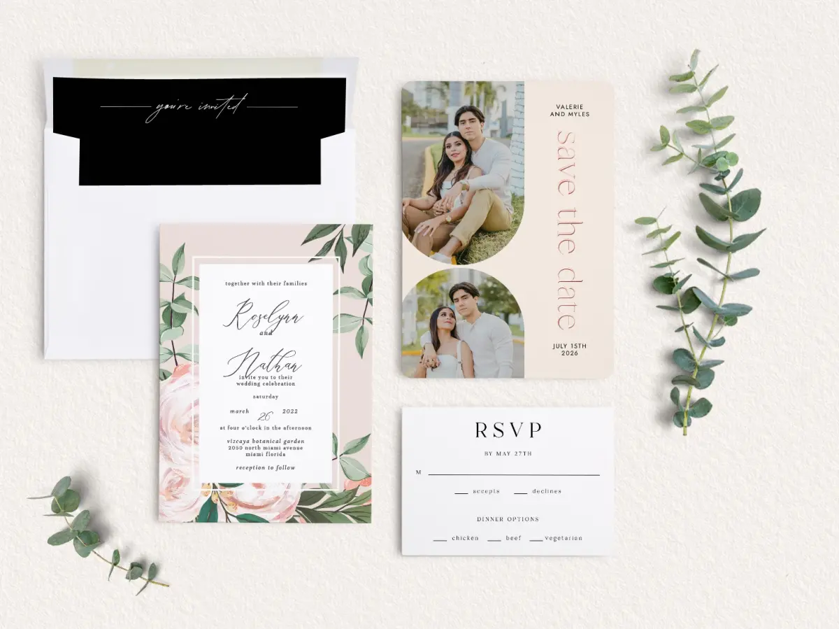 Front of Save the Date Card