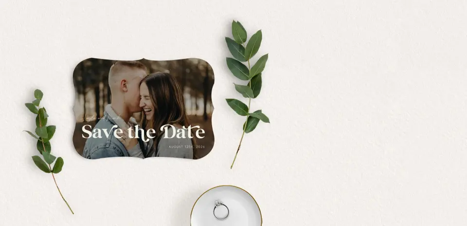 Save the Date Card with Optional Guest Addressing Service