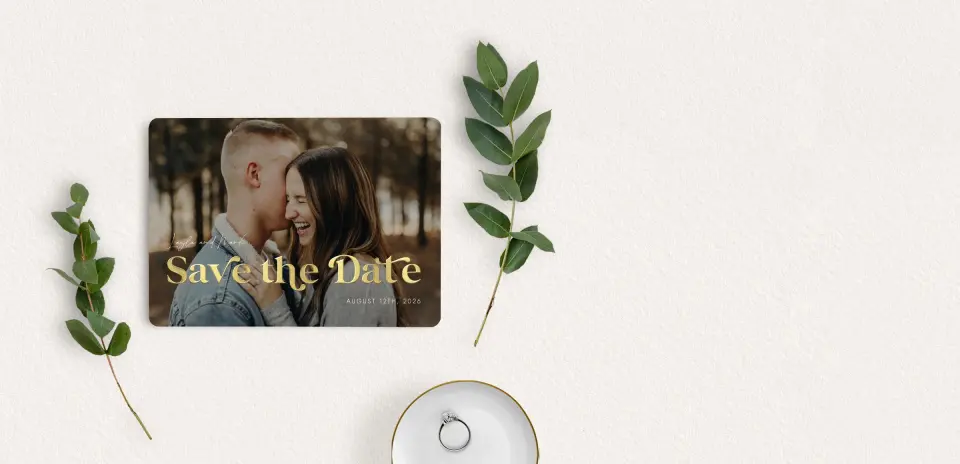 Save the Date Card with Optional Guest Addressing Service