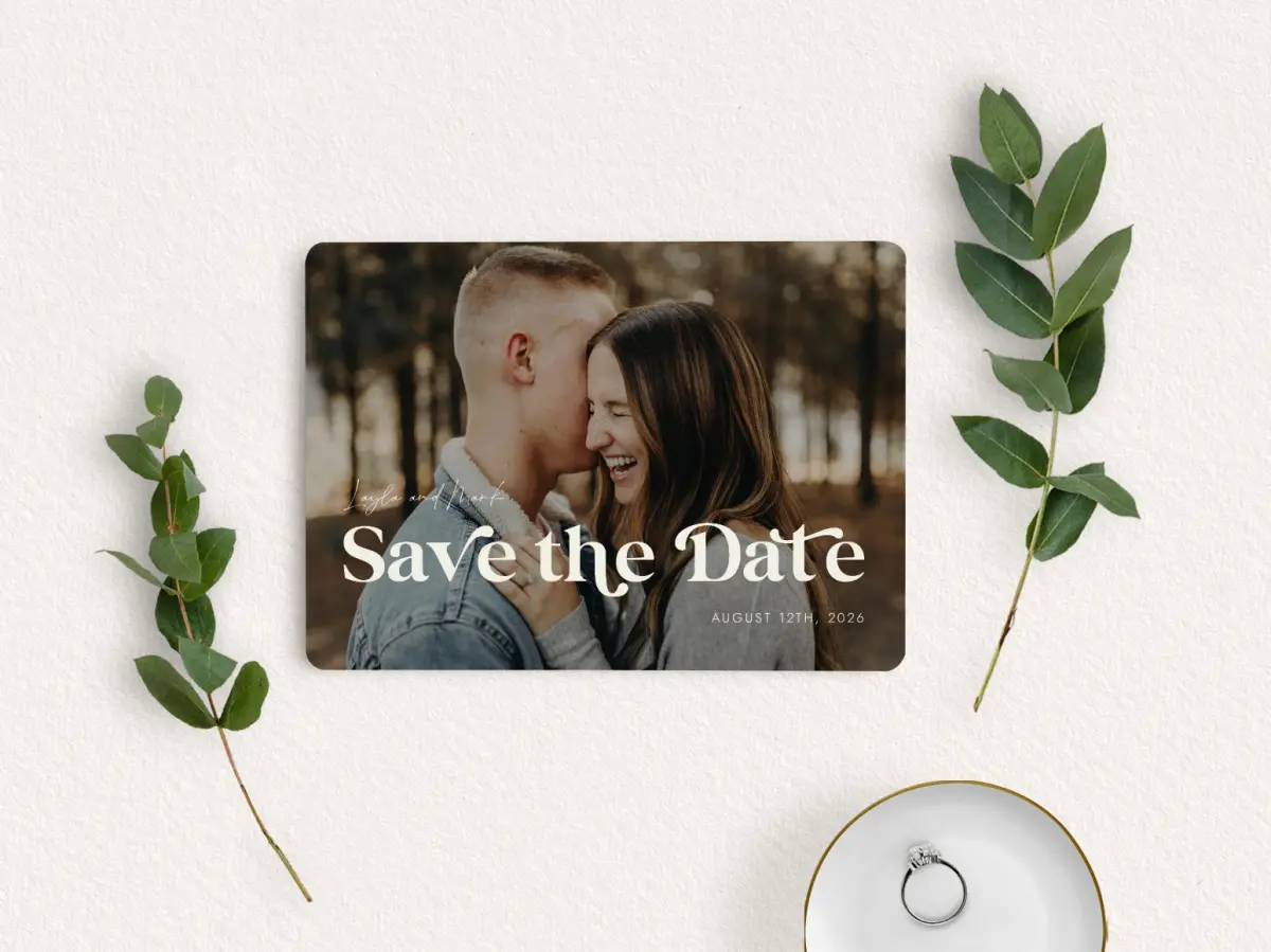 Save the Date Card with Optional Guest Addressing Service
