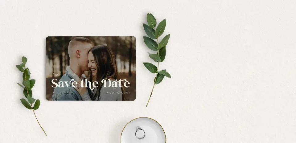 Save the Date Card with Optional Guest Addressing Service