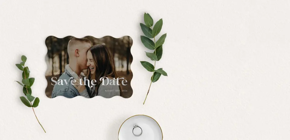 Save the Date Card with Optional Guest Addressing Service