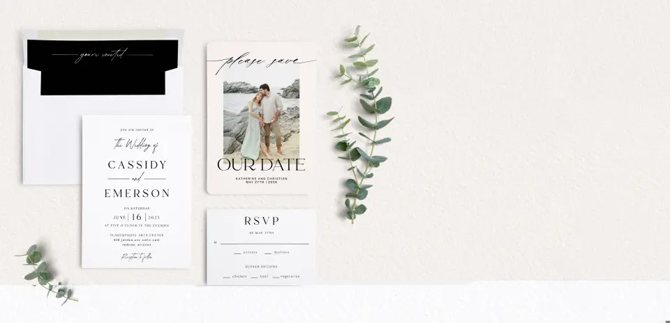 Front of Save the Date Card