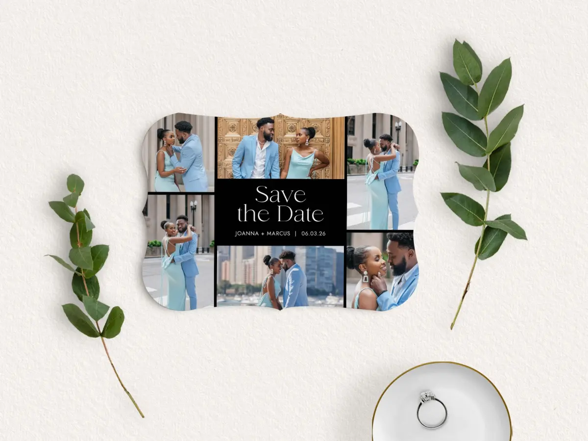 Save the Date Card with Optional Guest Addressing Service