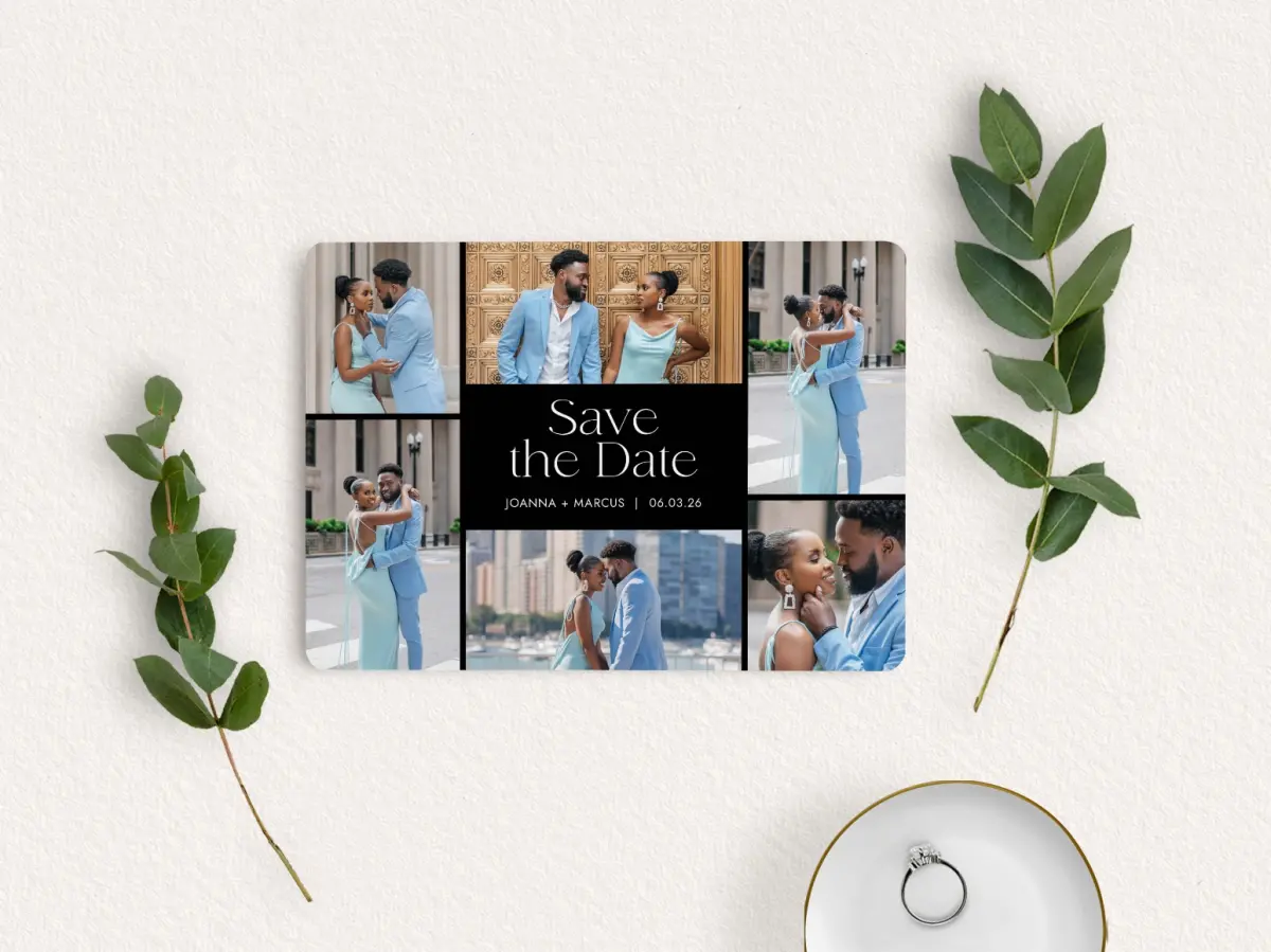 Save the Date Card with Optional Guest Addressing Service