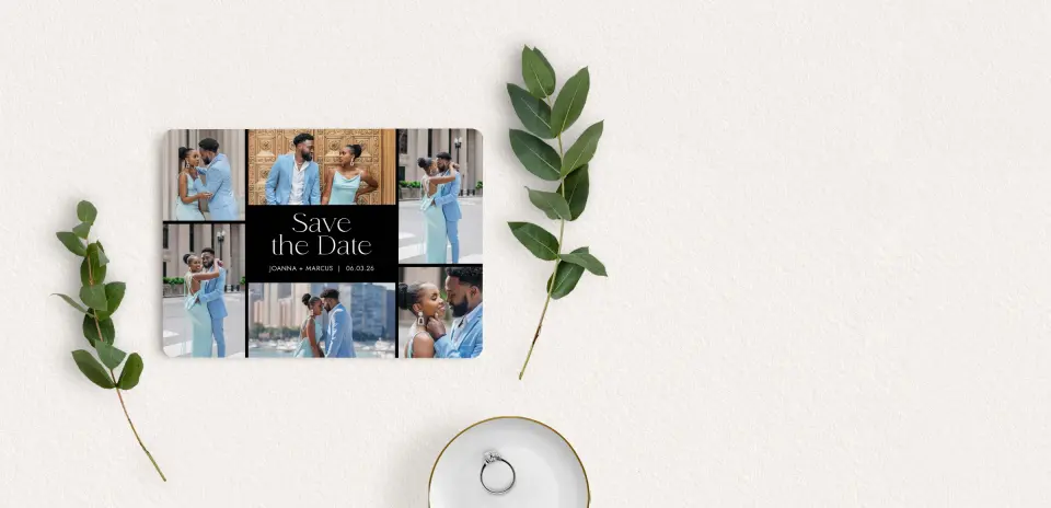 Save the Date Card with Optional Guest Addressing Service