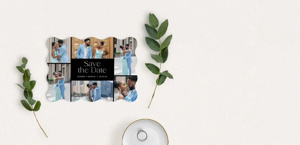 Save the Date Card with Optional Guest Addressing Service