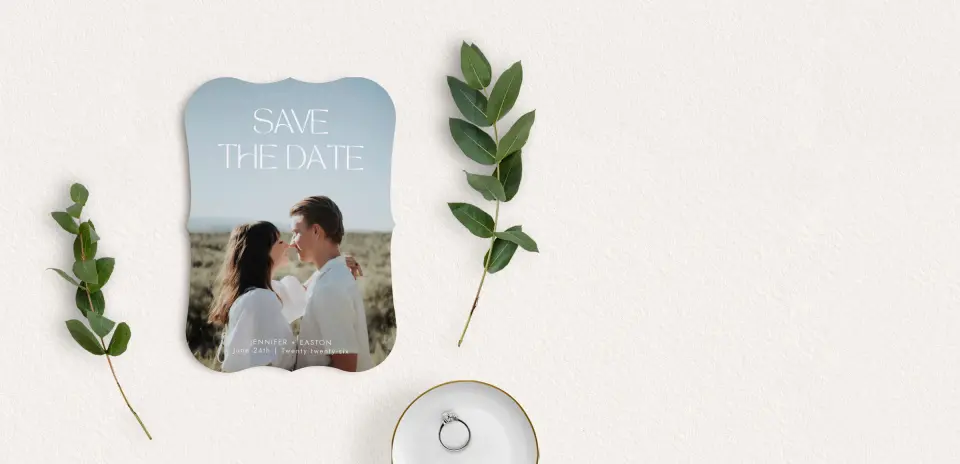 Save the Date Card with Optional Guest Addressing Service