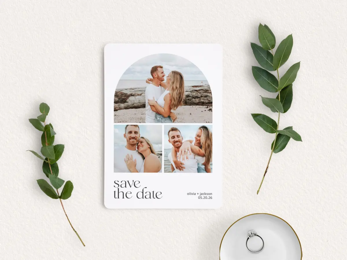 Save the Date Card with Optional Guest Addressing Service