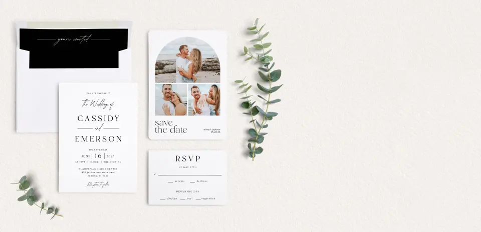 Front of Save the Date Card