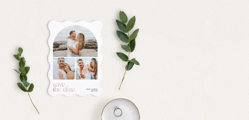 Save the Date Card with Optional Guest Addressing Service