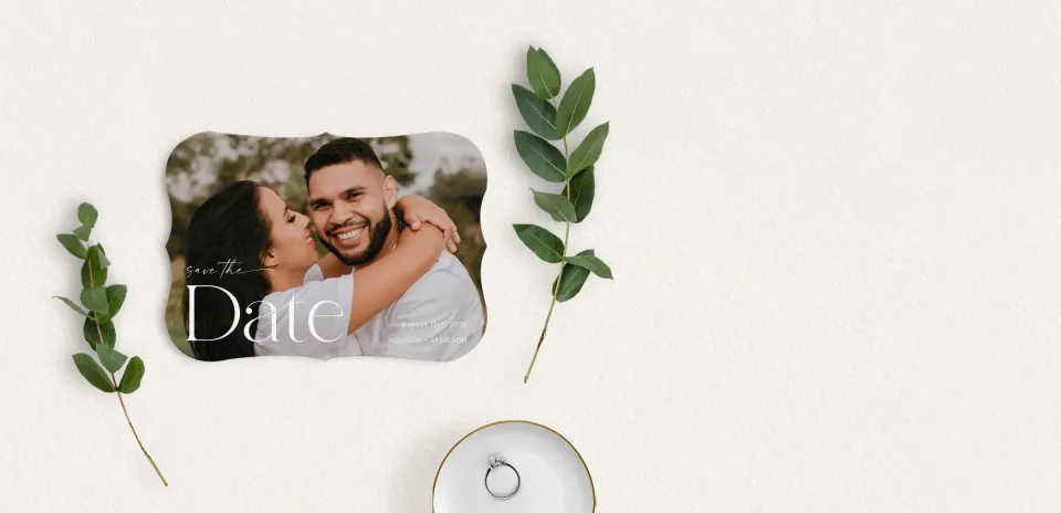 Save the Date Card with Optional Guest Addressing Service