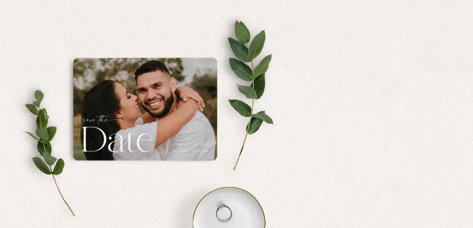 Save the Date Card with Optional Guest Addressing Service
