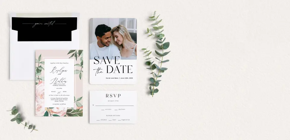 Front of Save the Date Card