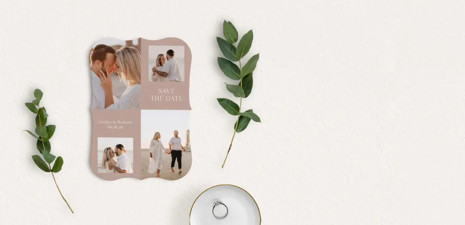 Save the Date Card with Optional Guest Addressing Service