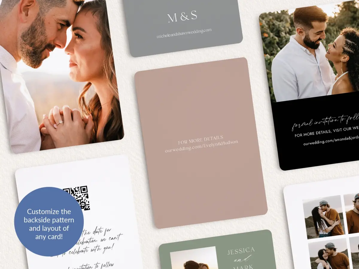 Back of Save the Date Card