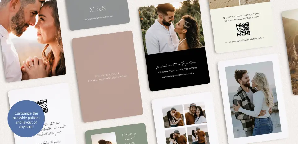 Back of Save the Date Card