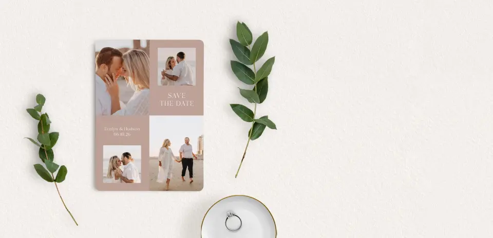 Save the Date Card with Optional Guest Addressing Service