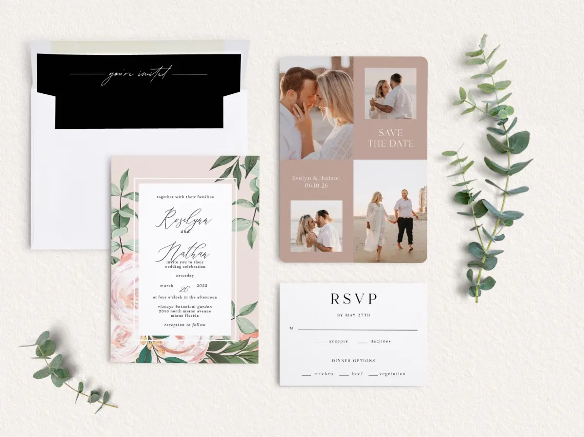 Front of Save the Date Card