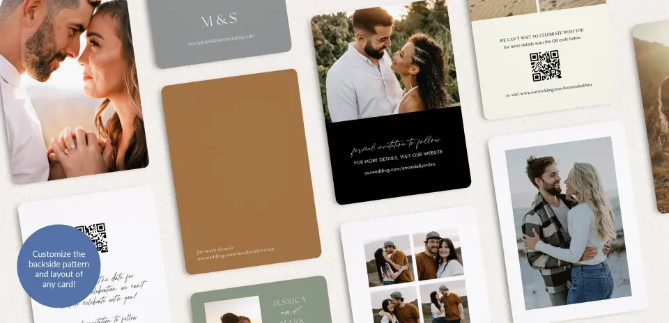 Back of Save the Date Card
