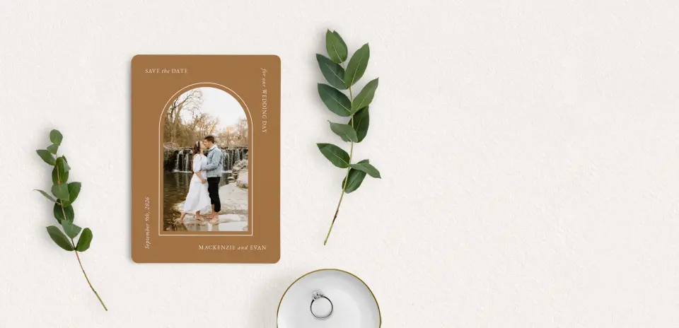 Save the Date Card with Optional Guest Addressing Service
