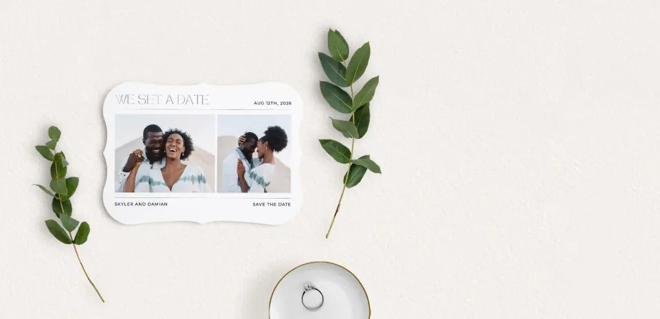 Save the Date Card with Optional Guest Addressing Service