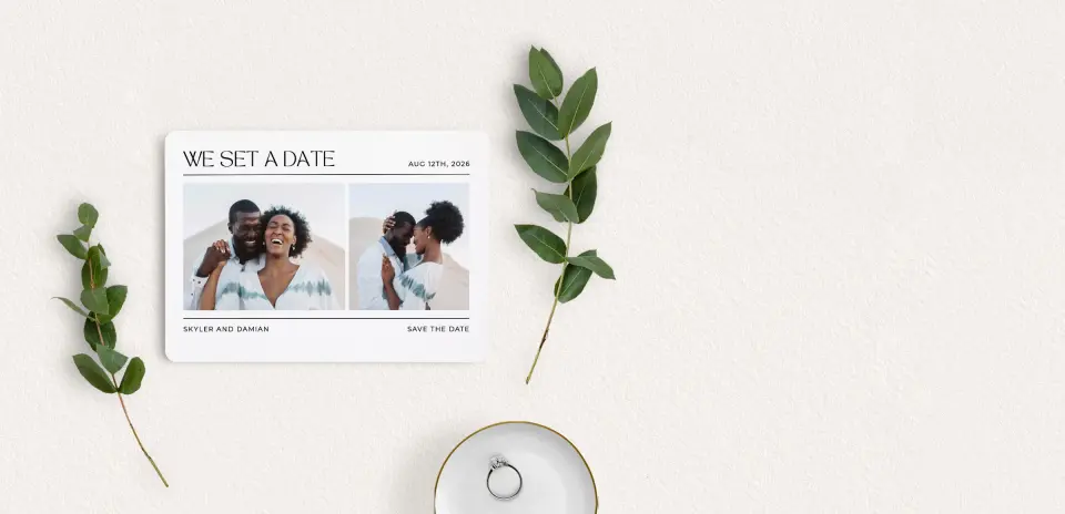 Save the Date Card with Optional Guest Addressing Service