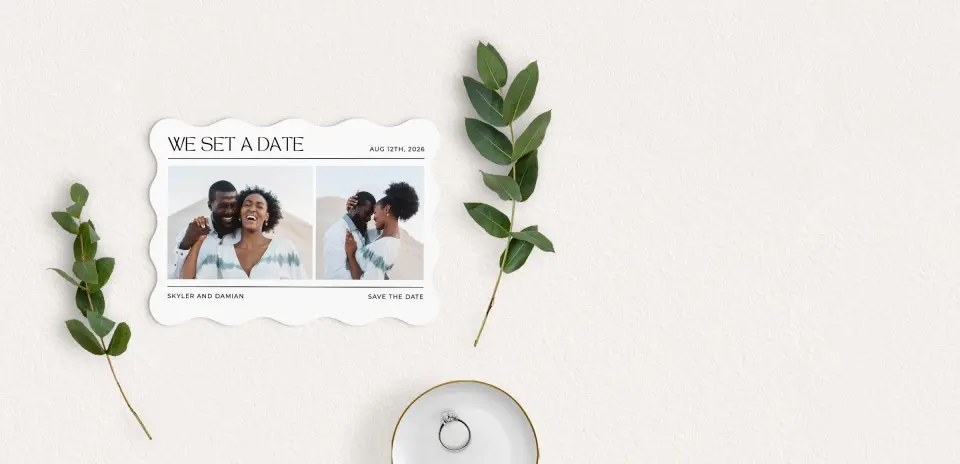 Save the Date Card with Optional Guest Addressing Service