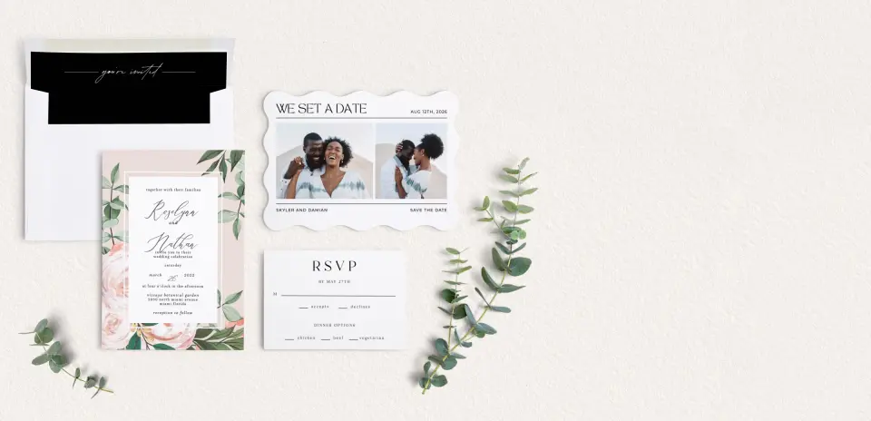 Front of Save the Date Card