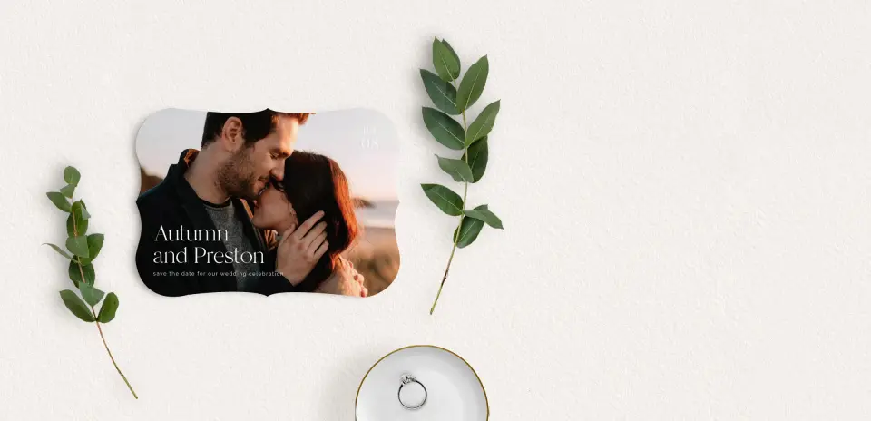 Save the Date Card with Optional Guest Addressing Service
