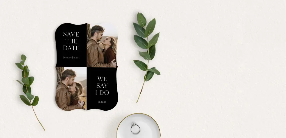 Save the Date Card with Optional Guest Addressing Service