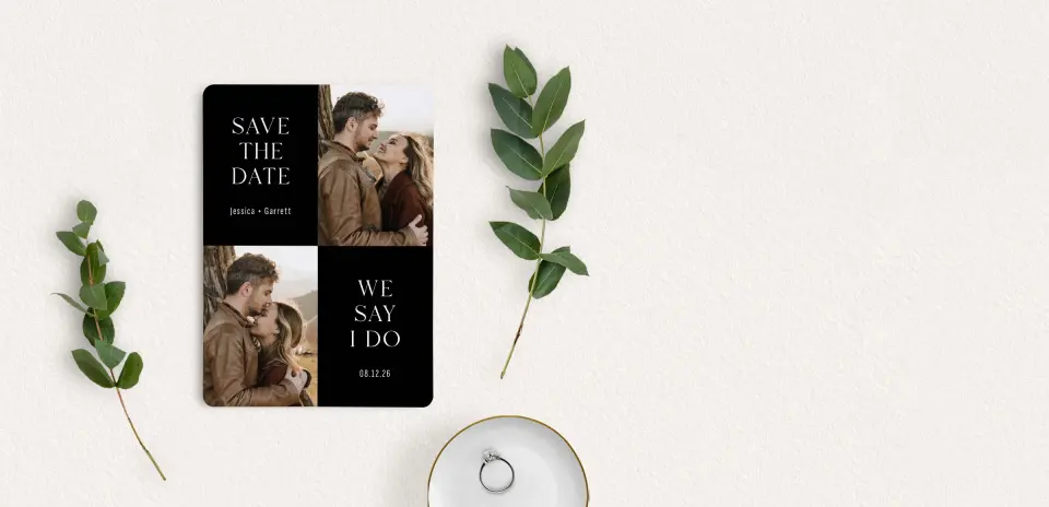 Save the Date Card with Optional Guest Addressing Service