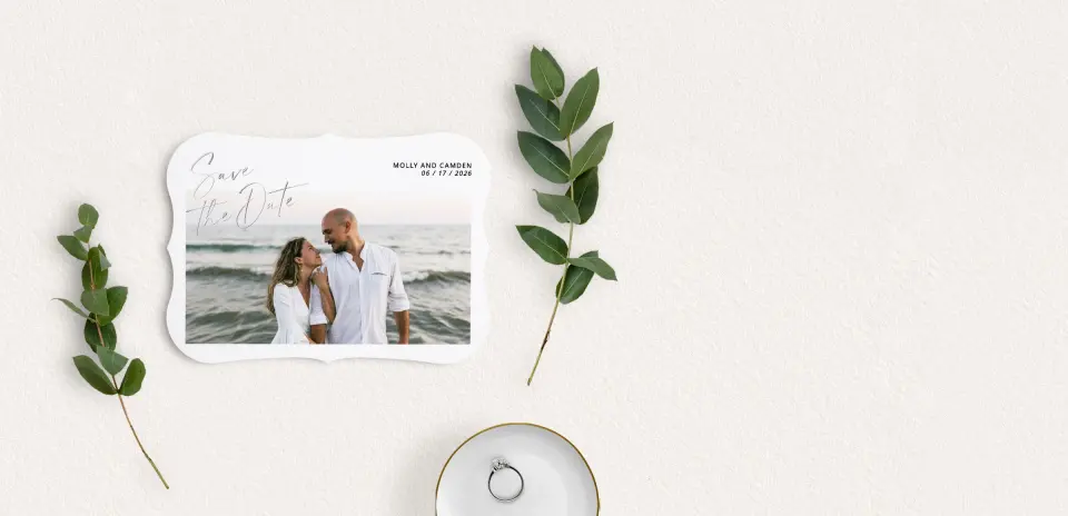 Save the Date Card with Optional Guest Addressing Service