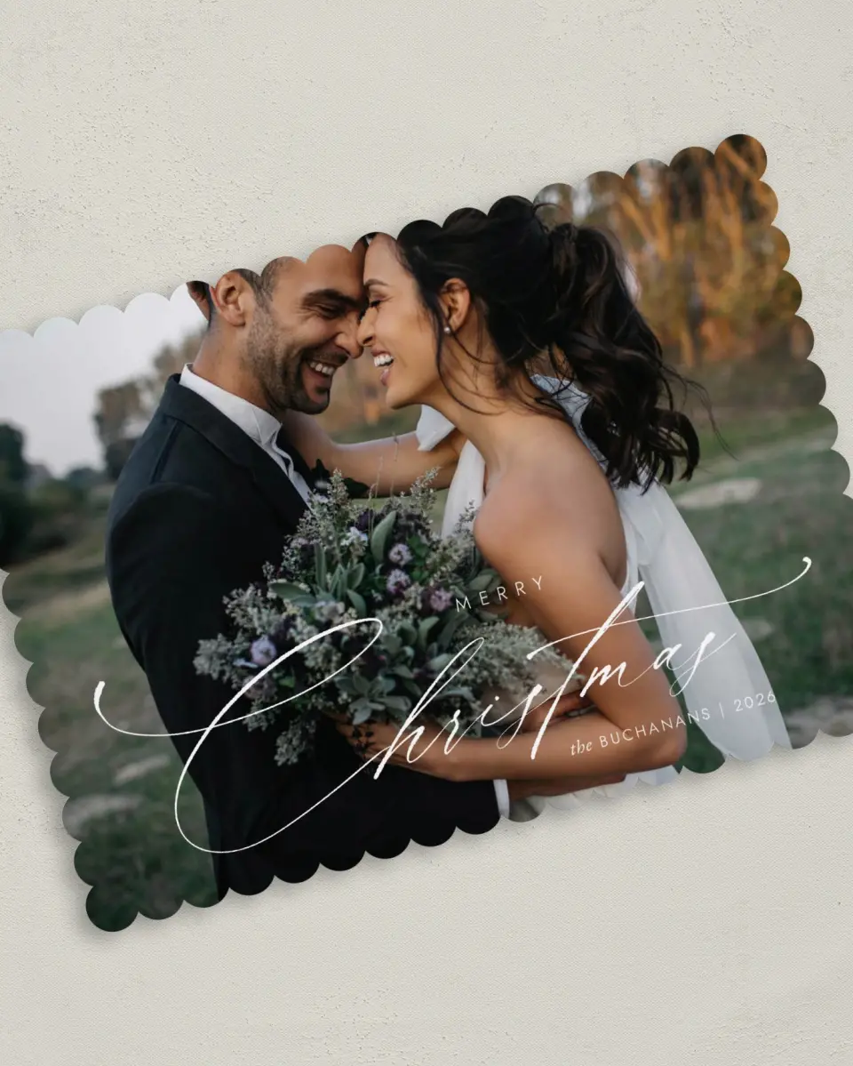 This is a 5" x 7" Christmas Card called Christmas Bliss printed in full color on Premium Smooth paper on Premium Smooth paper on Premium Smooth paper