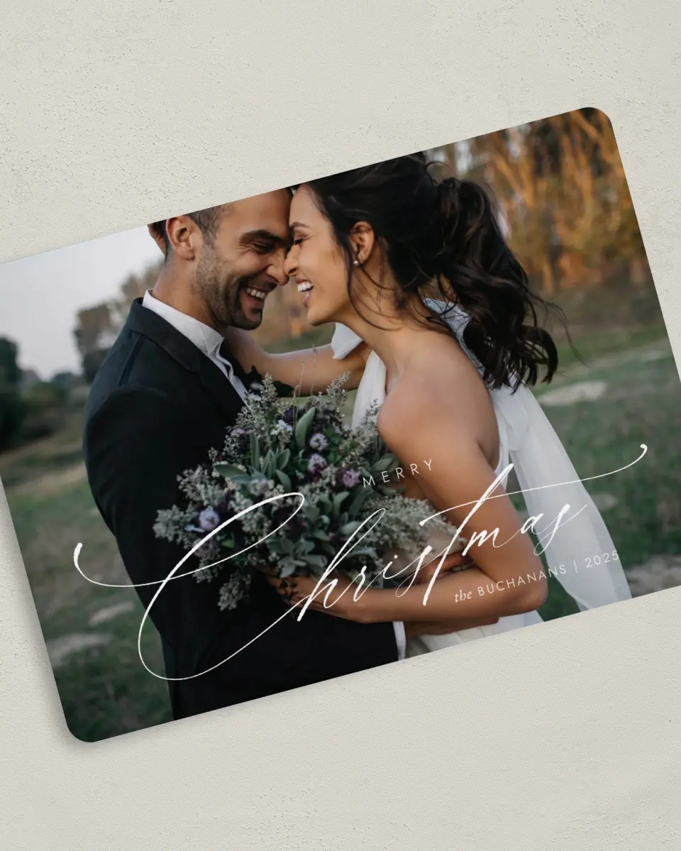 This is a 5" x 7" Christmas Card called Christmas Bliss printed in full color on Premium Smooth paper
