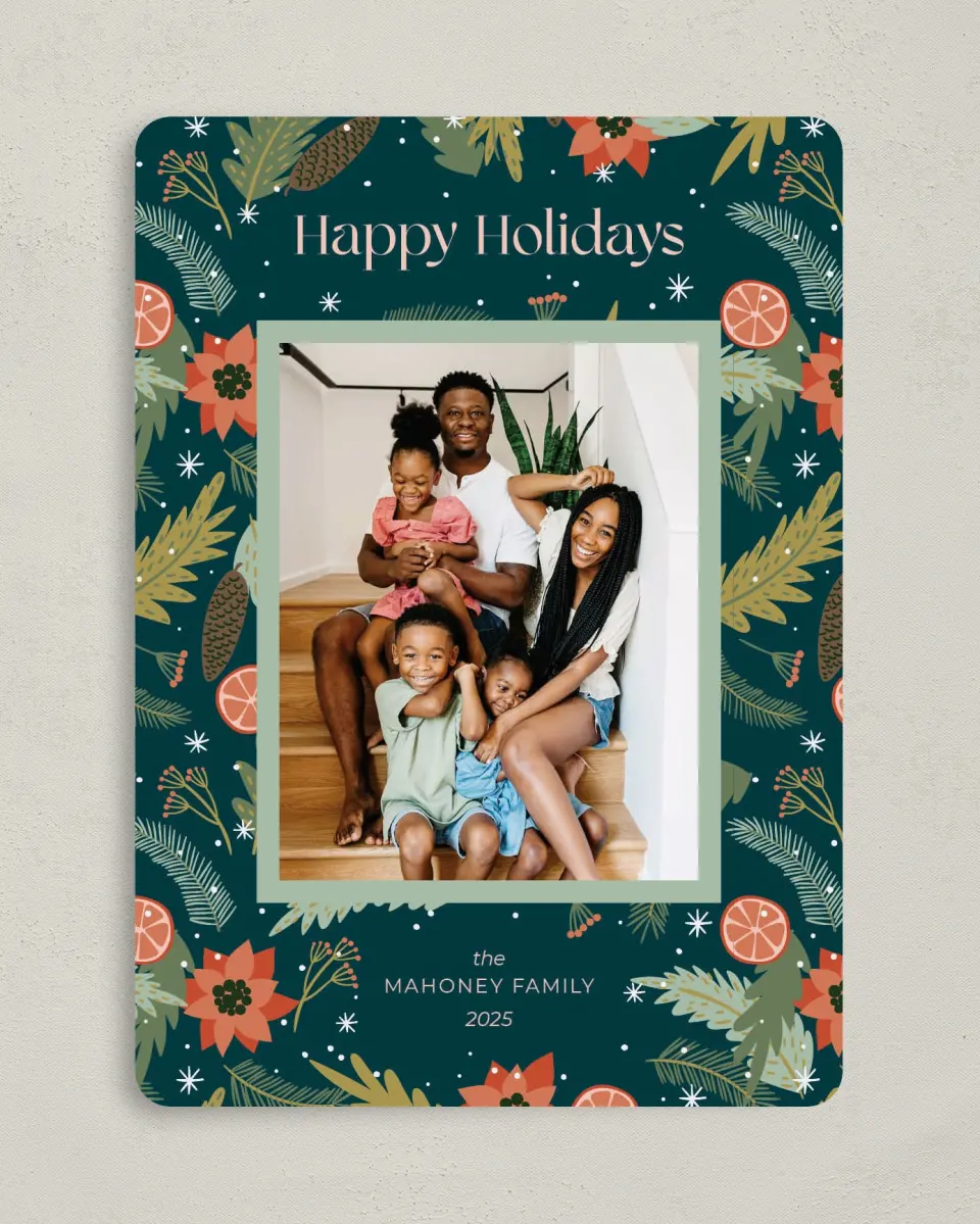 This is a 5" x 7" Christmas Card called Darling Delight printed in full color on Premium Smooth paper