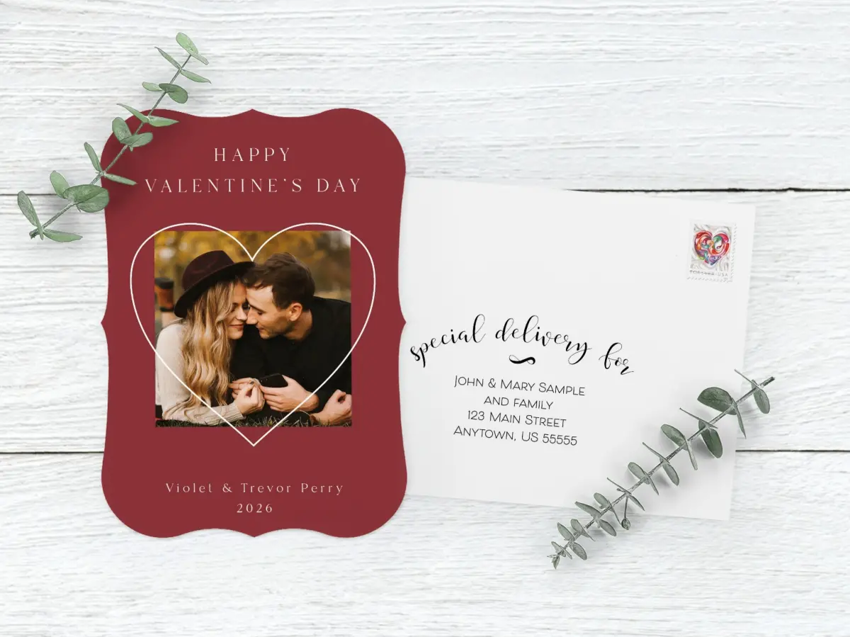 Save the Date Card with Optional Guest Addressing Service