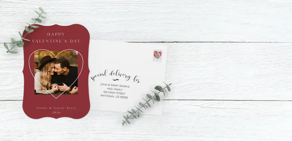 Save the Date Card with Optional Guest Addressing Service