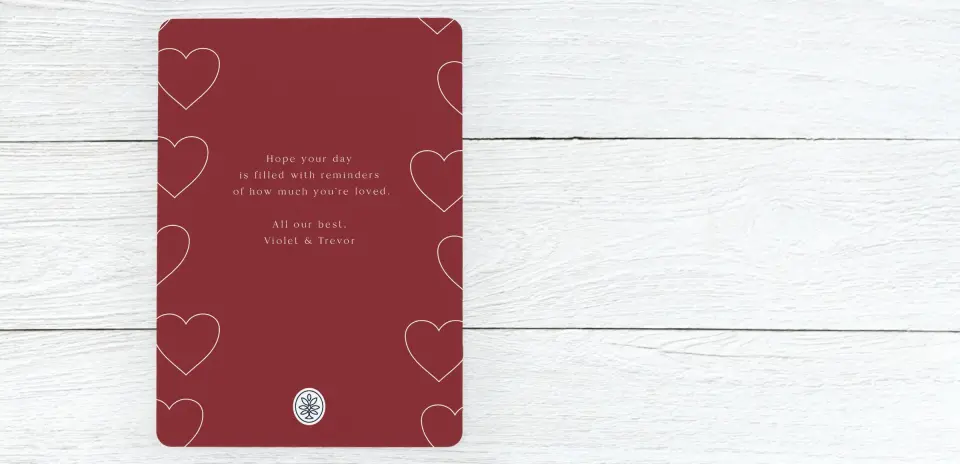 Save the Date Card Back